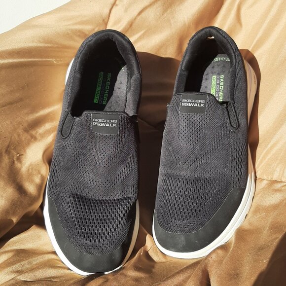 SKECHERS MEN'S GO WALK EVOLUTION ULTRA-Go Black Walking Shoe Sz 10 - Picture 7 of 16